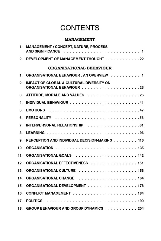 management concept and organisational behaviour pdf in hindi